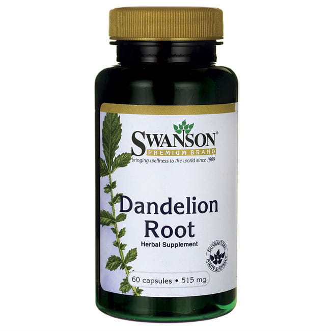 Pissenlit racine 515mg pissenlit 60 gélules SWANSON