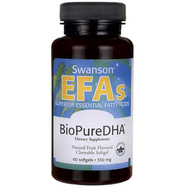 Acides DHA pour enfants DHA biopure 550mg 60 gélules de SWANSON