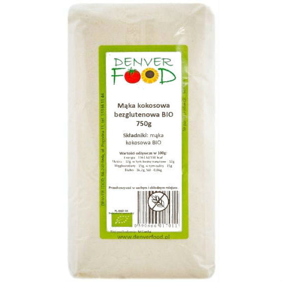 Farine de noix de coco sans gluten BIO 750g DENVER FOOD