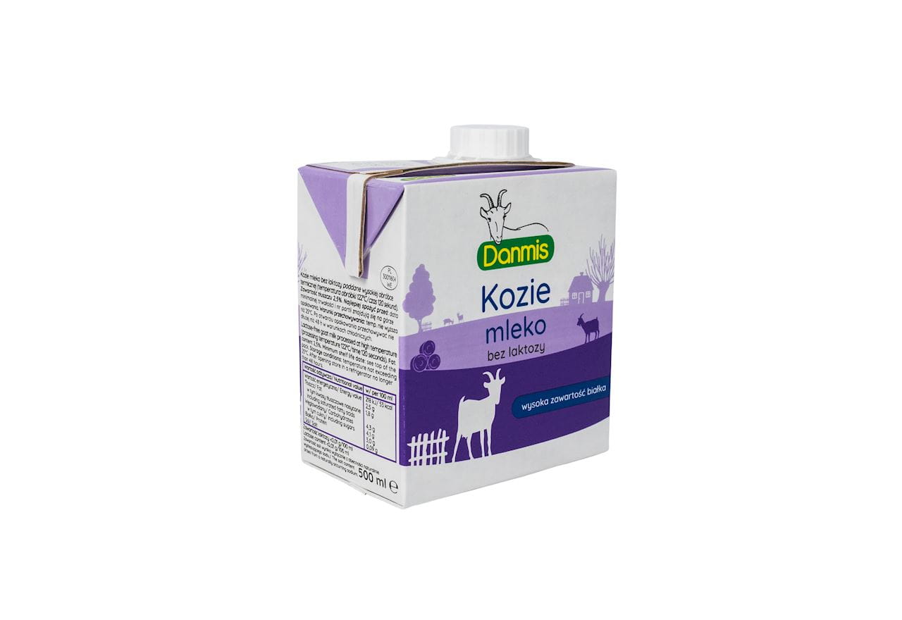 LAIT DE CHÈVRE SANS LACTOSE 500 ml - DANMIS DDM: 10-2026