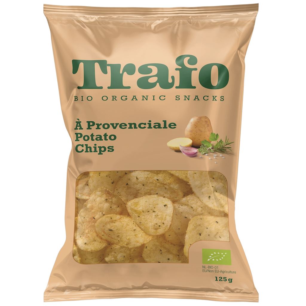 CHIPS DE POMMES DE TERRE AUX HERBES DE PROVENCE BIO 125 g - TRAFO DDM: 12-2026