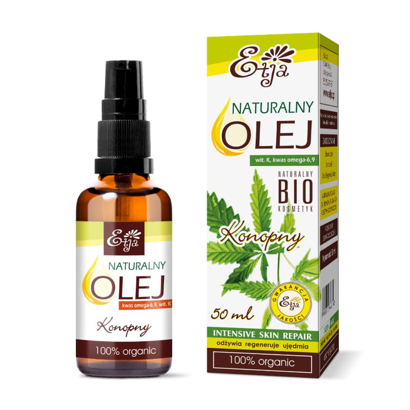 Huile de chanvre BIO non raffinée 50 ml ETJA DDM: 12-2026