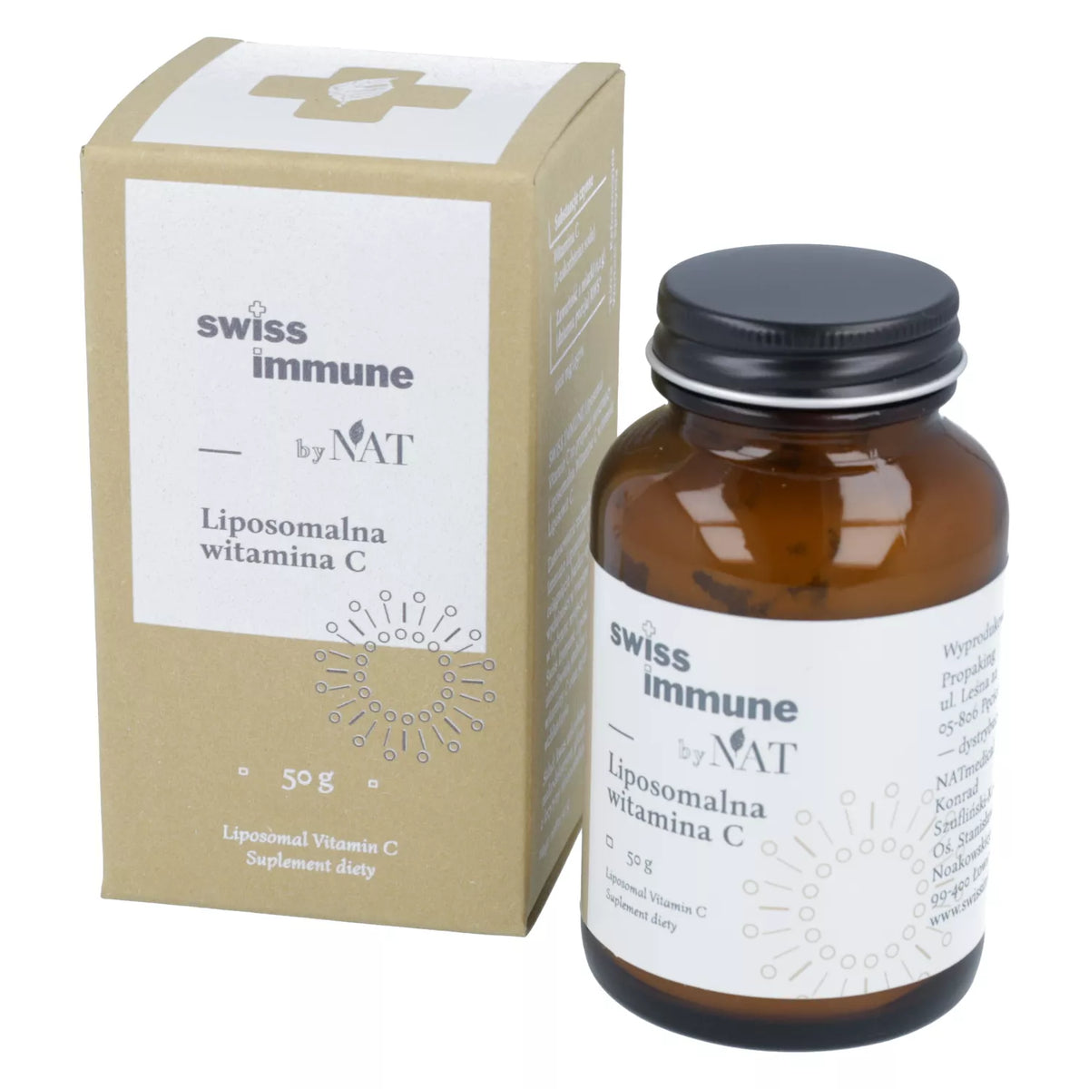 Poudre de vitamine C liposomale 50g (45 jours) swiss immune NAT