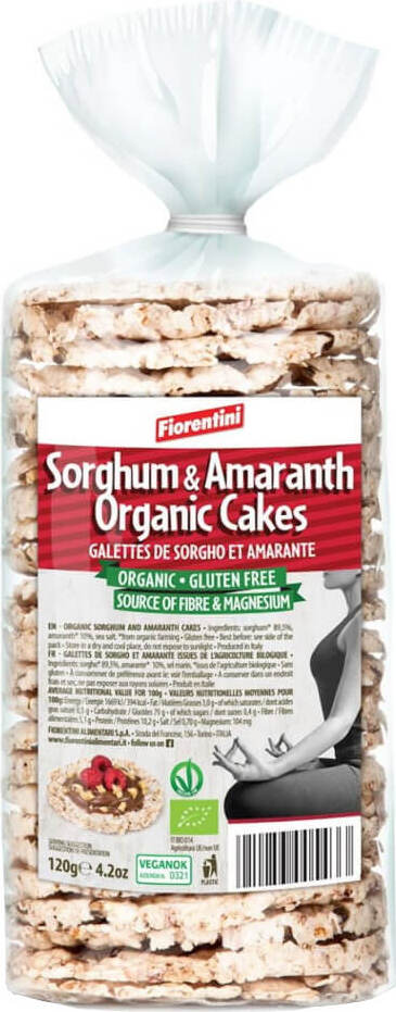 GAUFRES AU SORGO ET À L'AMARANTE SANS GLUTEN BIO 120 g - FIORENTINI DDM: 11-2026