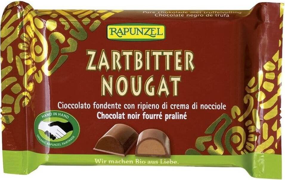 CHOCOLAT NOIR AU NOUGAT BIO 100 g - RAPUNZEL DDM: 10-2026