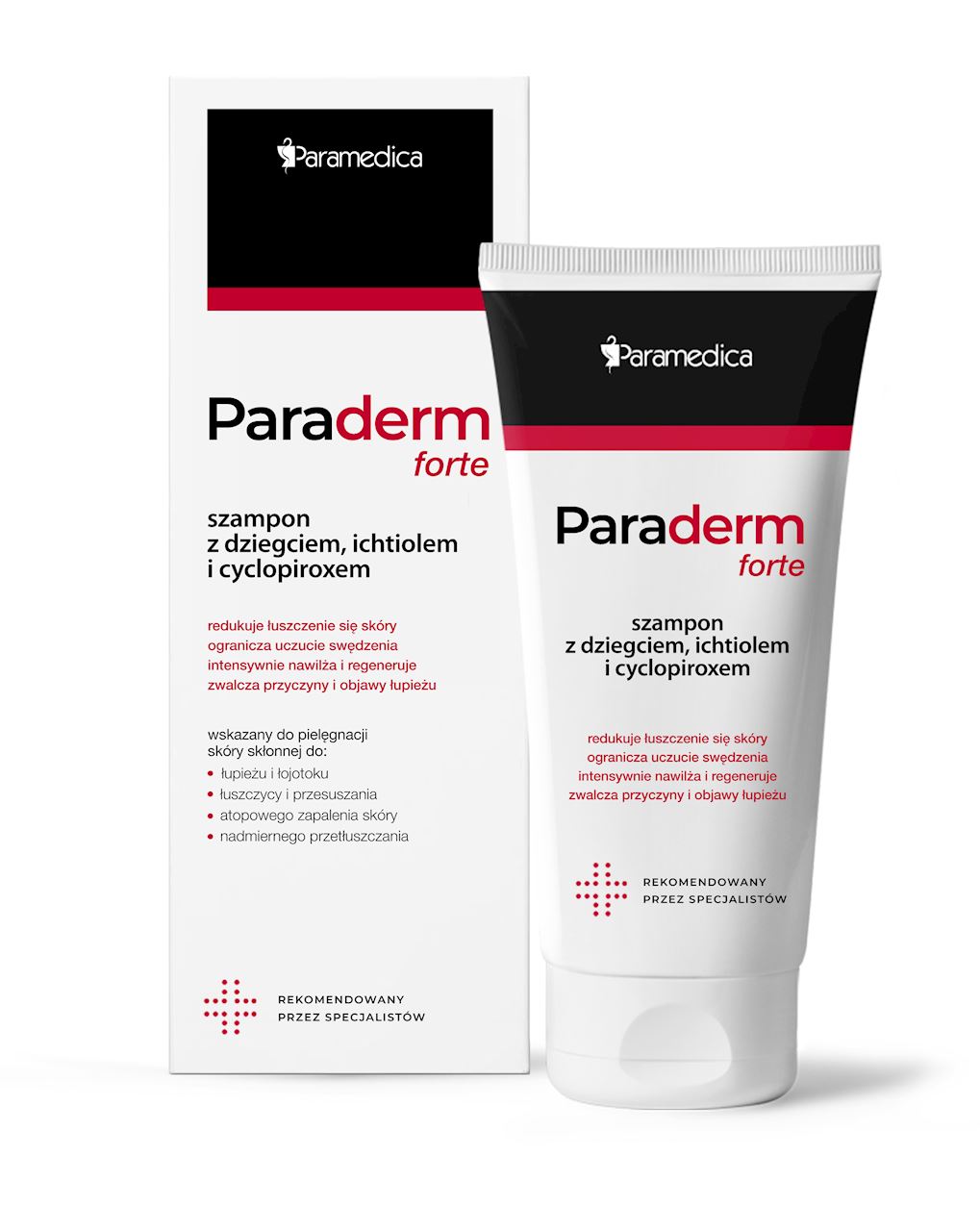 Paraderm FORTE 含鱼石脂和环吡酮胺的洗发水 150g PARAMEDICA