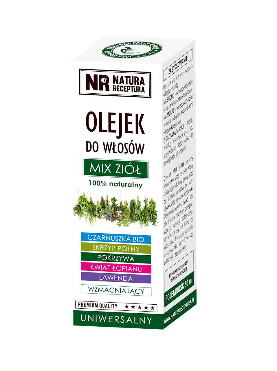 Mélange d'huiles capillaires aux herbes 50ml RECETTE NATURE