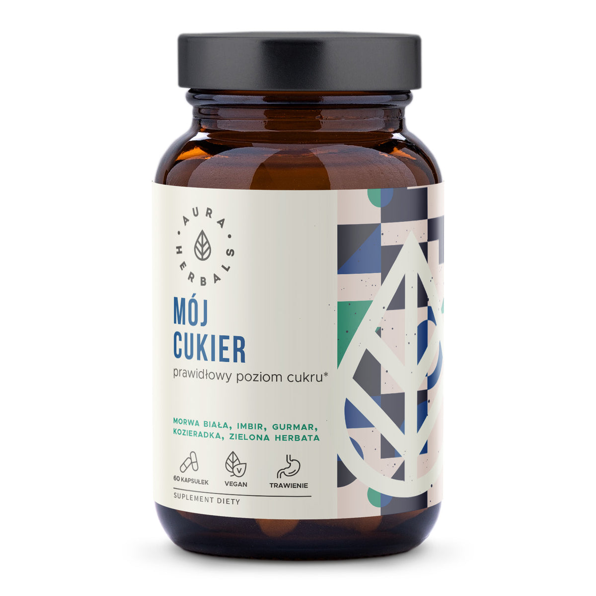 Můj cukr - správná hladina cukru 60 rostlinných kapslí AURA HERBALS