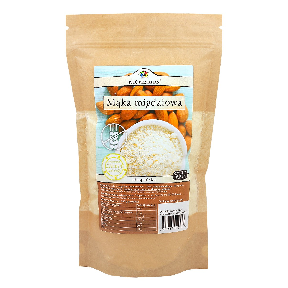 글루텐 프리 아몬드 가루 500g CINQ CHANGEMENTS