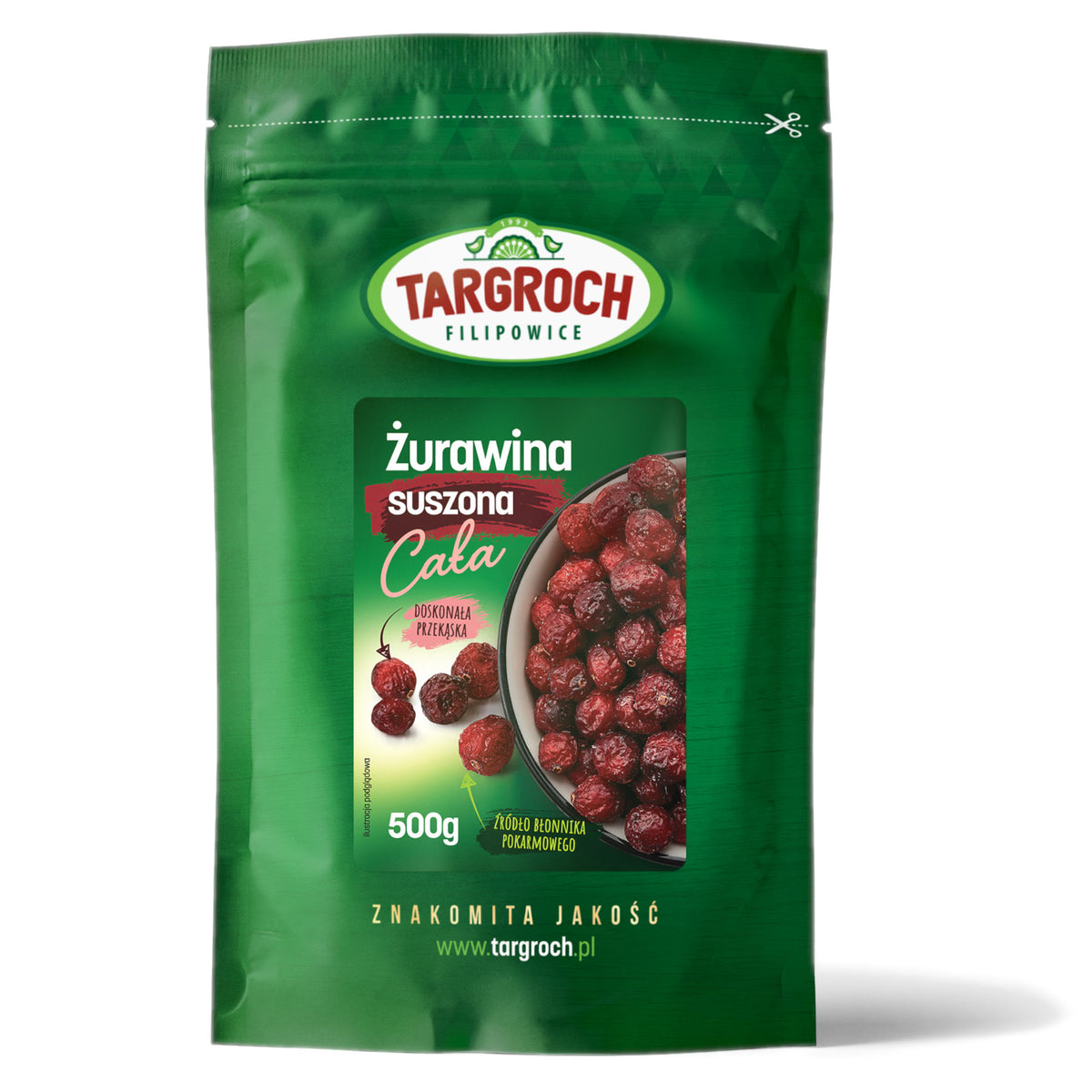Canneberges séchées entières 500g TARGROCH