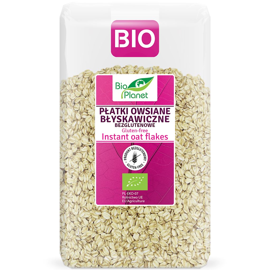 FLOCONS D'AVOINE INSTANTANÉS SANS GLUTEN BIO 600 g - BIO PLANET DDM: 10-2026