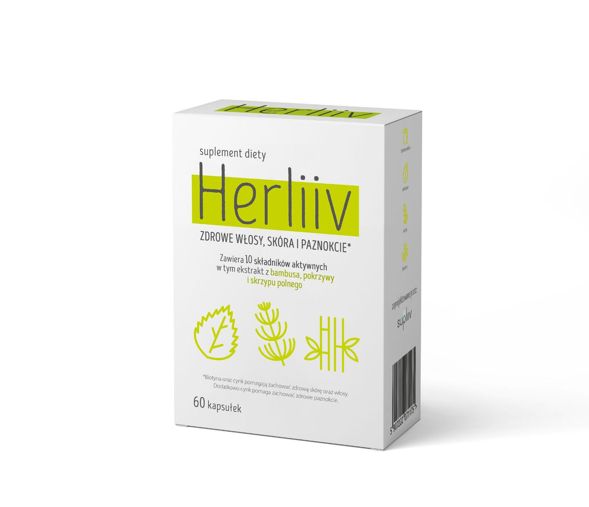 HERLIIV 60 kapsler. - friskt hår, hud og negler