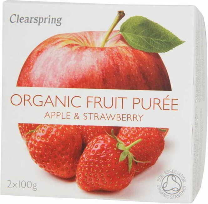Dessert aux pommes et aux fraises BIO 200 g Clearspring DDM: 10-2026