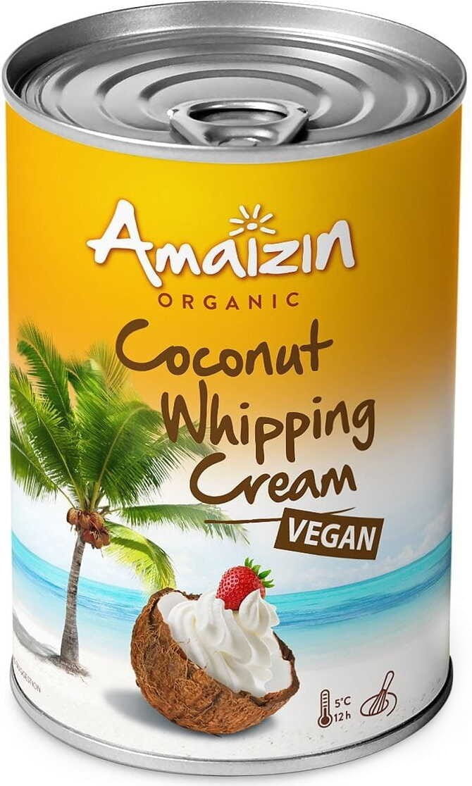 CRÈME DE COCO BIO À FOUETTER (BOÎTE) 400 ml - AMAIZIN DDM: 11-2026