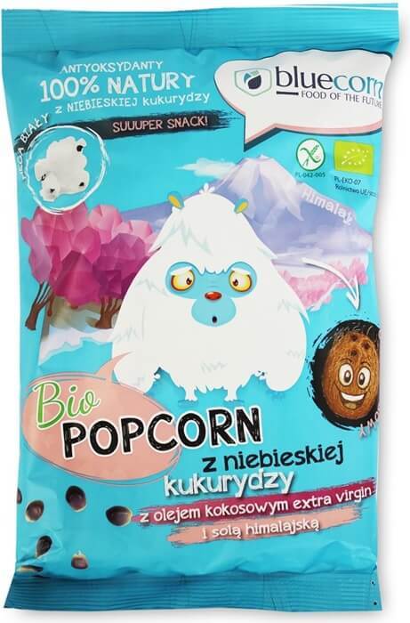Pop-corn au maïs bleu à l'huile de coco bio, 50 g DDM: 09-2026
