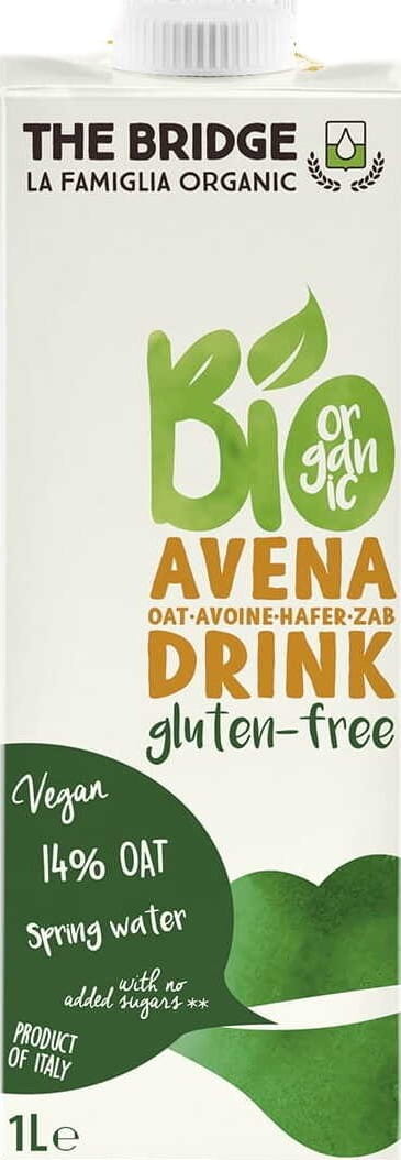 Boisson à l'avoine sans gluten 1 l BIO The Bridge DDM: 09-2026
