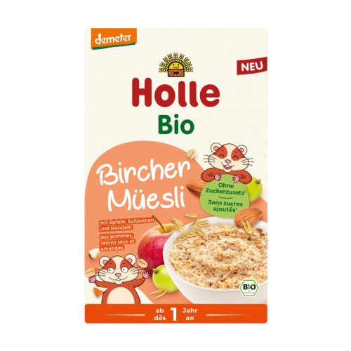 MUSLI BIRCHERA WITH APPLES, RAISINS AND ALMONDS WITHOUT SUGAR FROM 1 YEAR DEMETER ORGANIC 200 g - HOLLE