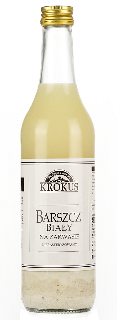 BARSZCZ BLANC AU LEVAIN NON PASTEURISÉ 480 ml - KROKUS DDM: 10-2026