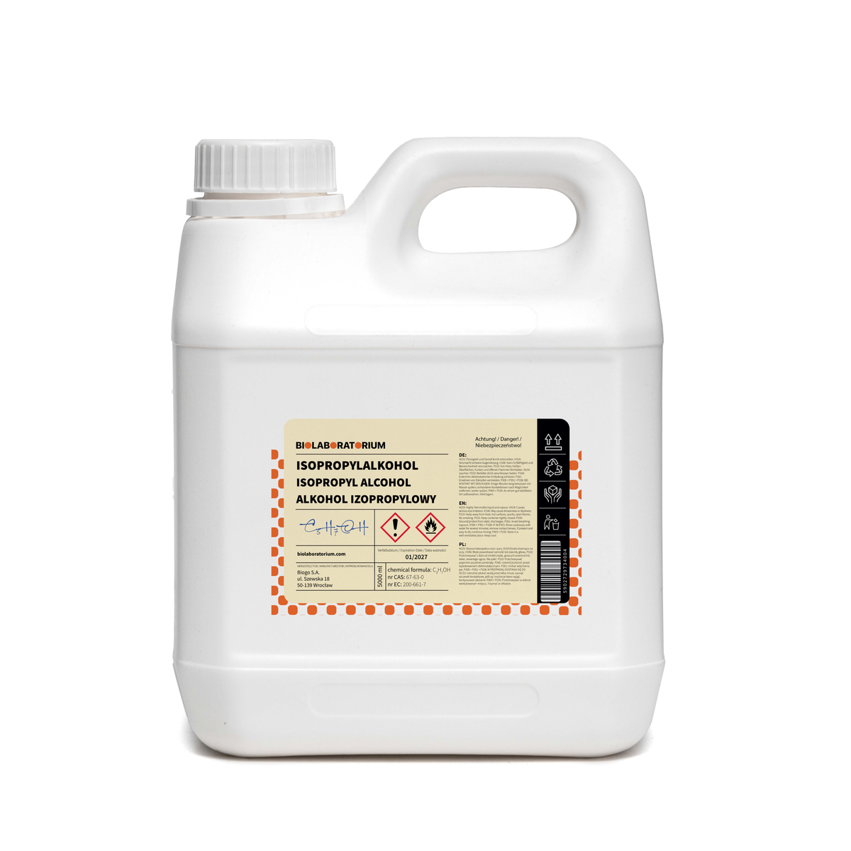 Alcool isopropylique IPA 5L BIOLABORATORIUM
