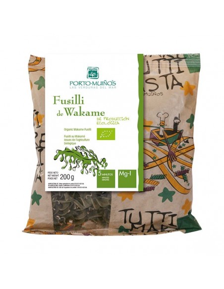 Pâtes (semoule) wakame-merileväfusilli BIO 200 g - PORTO MUINOS