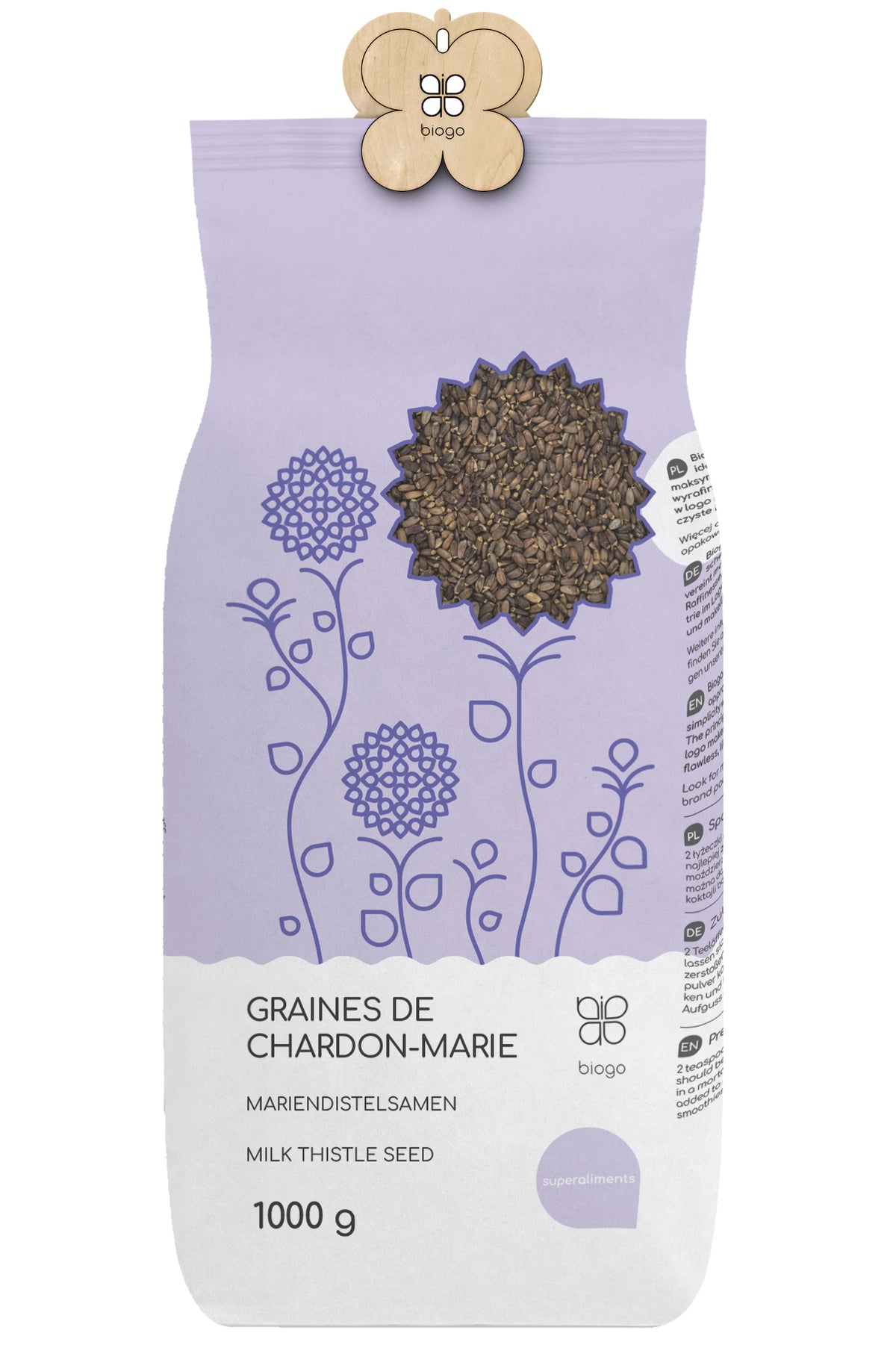 Sementes de Cardo-Mariano 1 kg BIOGO