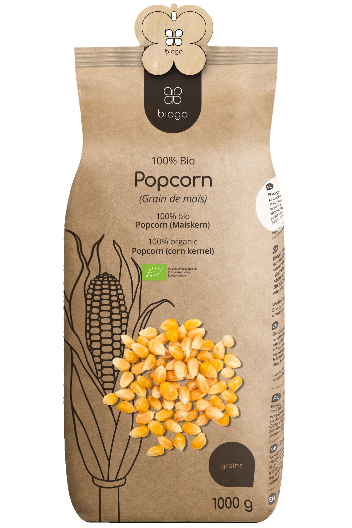Ποπ-κορν βιολογικό (Grains de Maïs Bio) 1 kg BIOGO