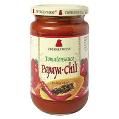 Sauce tomate papaye - piment (piquant) sans gluten BIO 350 g - ZWERGENWIESE