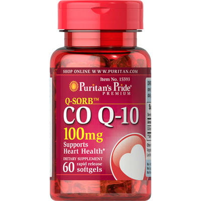 Coenzyme Q10 100 mg chaque Q10 60 gélules PURITAN'S PRIDE