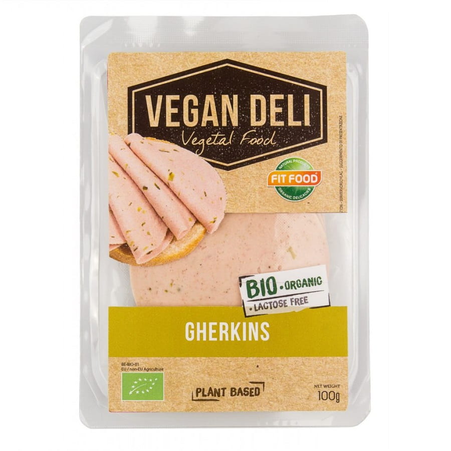 Charcuterie BIO alternative végétalienne aux tranches de cornichon 100 g VEGAN DELI