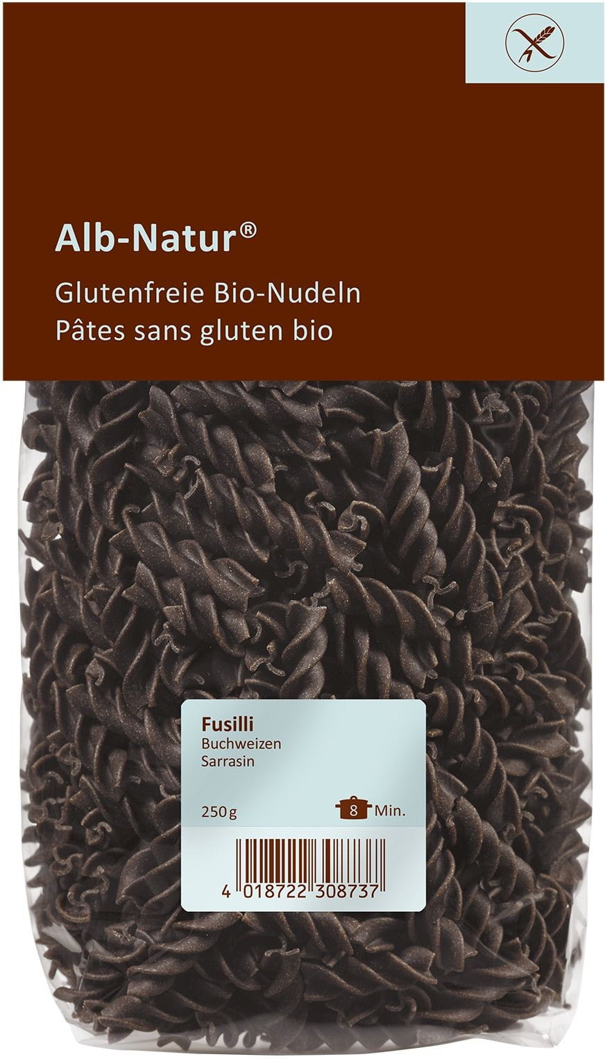 Pâtes (sarrasin), torsade, sans gluten BIO 250 g - ALB GOLD