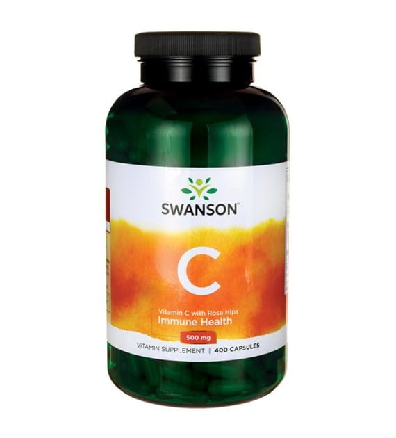 Vitamine C L acide - Ascorbique au Cynorrhodon Vitamine C au Cynorrhodon 500mg 400 gélules SWANSON
