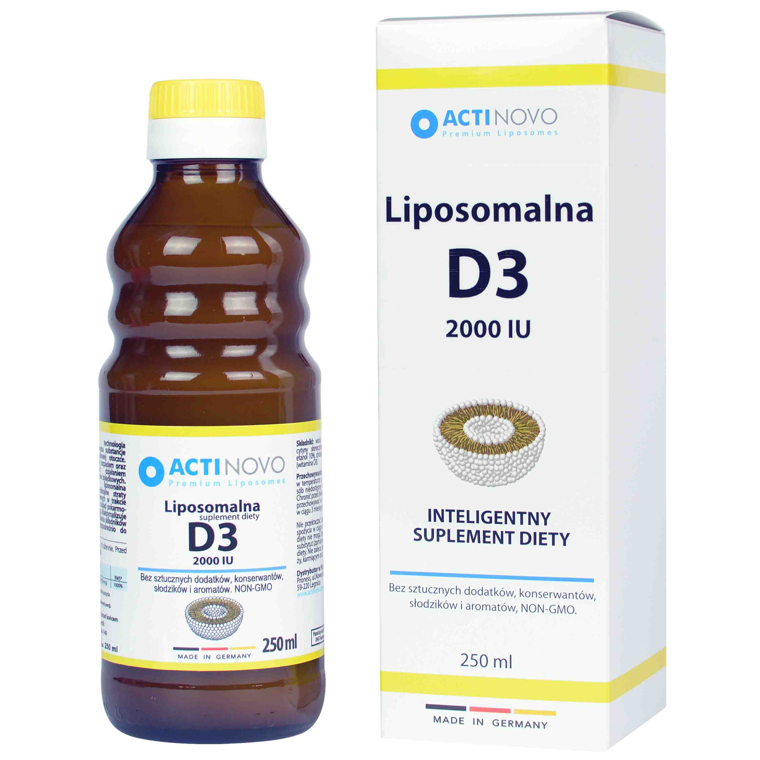 Vitamine D3 liposomale 2000 et 125 doses de 250 ml - ACTINOVO