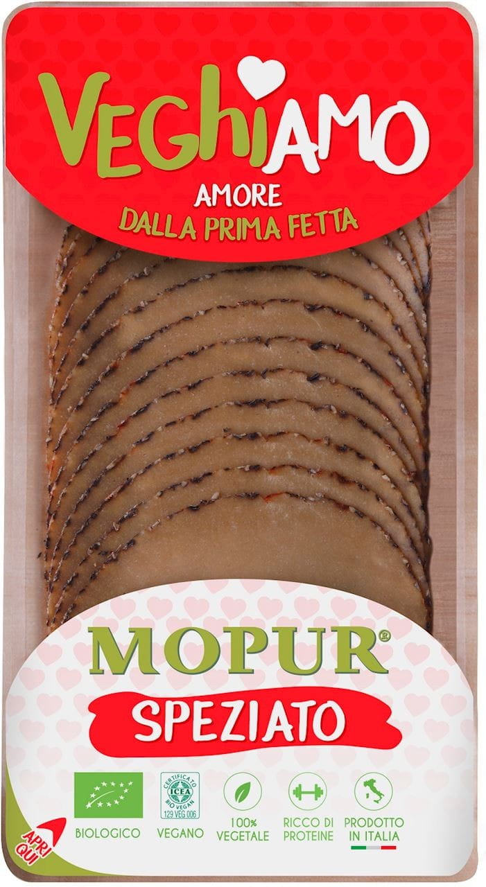 Produit végétalien A'LA saucisson épicé mopur BIO 90 g - VEGHIAMO