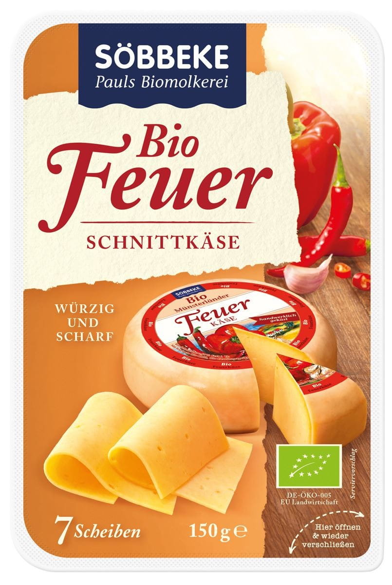 Tranches de fromage épicé BIO 150 g - SOBBEKE