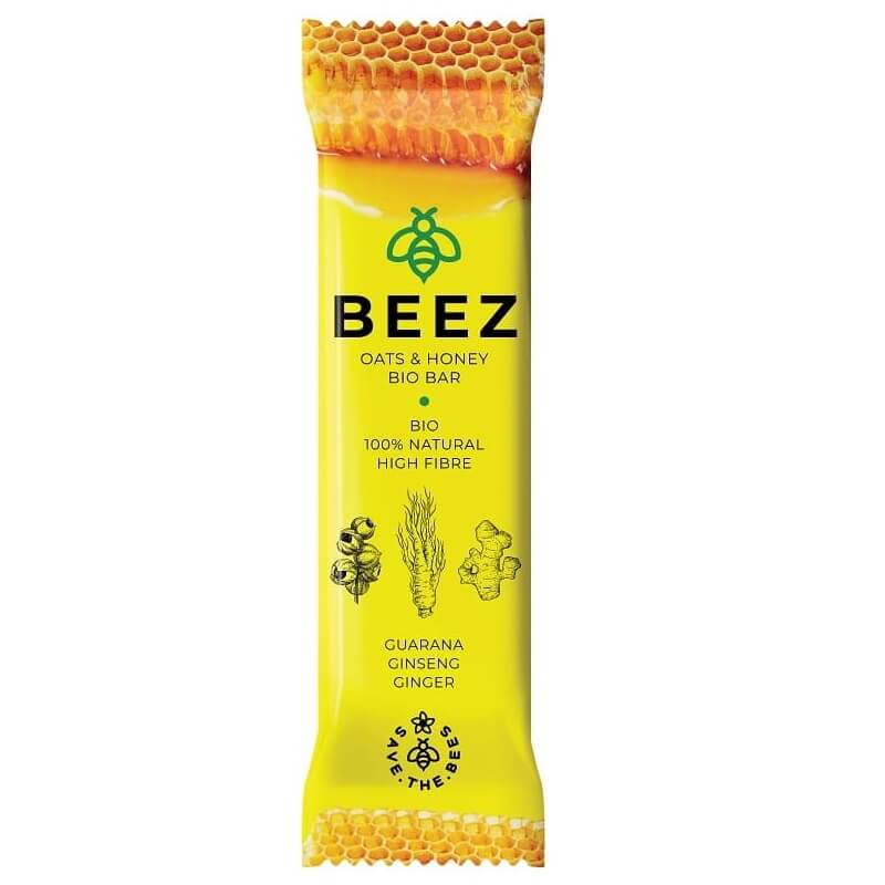 Barre d'avoine miel au guarana, ginseng et gingembre BIO 40 g - BEEZ