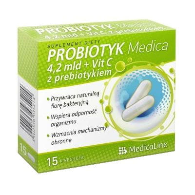 Probiotique 42 milliards + Vitamine C avec prébiotique 15 gélules ALINESS