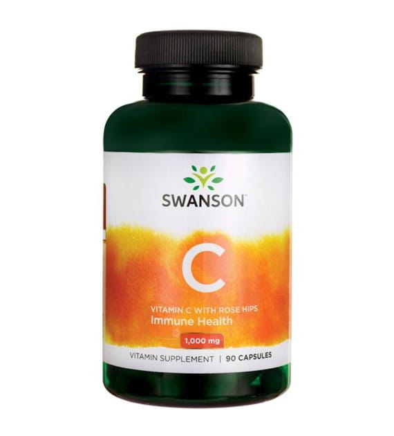 Vitamine C aux cynorrhodons 1000 mg Vitamine C aux cynorrhodons 90 gélules de SWANSON