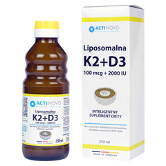 Vitamine K2 + D3 liposomale 100mcg + 2000iu 125 portions 250ml - ACTINOVO