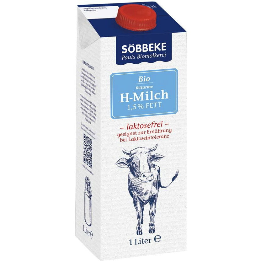 Lait sans lactose 15% BIO 1000 ml - SOBBEKE