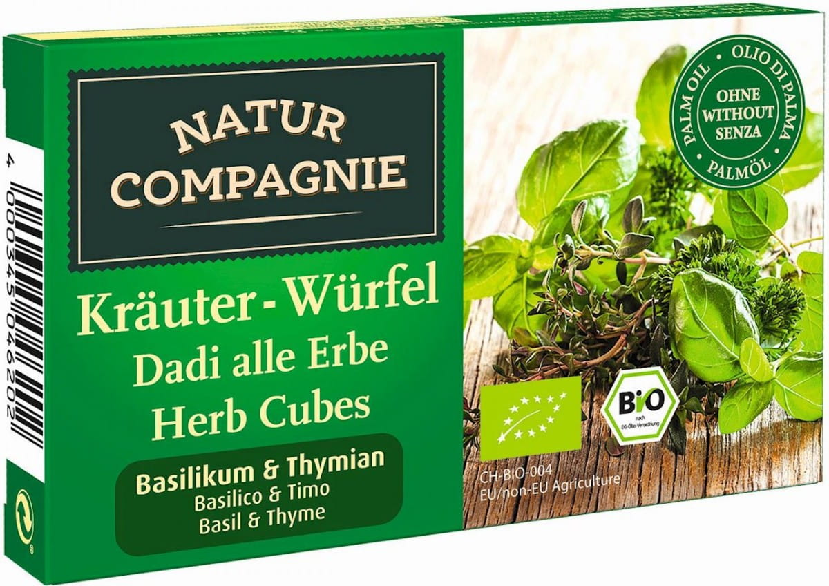 Bouillon - dés d'herbes au basilic et thym BIO 80 g - NATUR COMPAGNIE