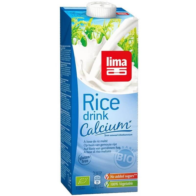 Boisson de riz au calcium d'algues de mer. Sans gluten BIO 1000 ml - LIMA