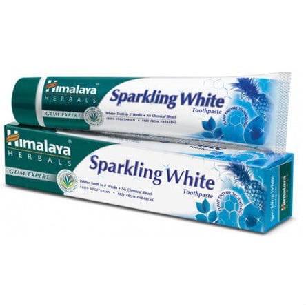 Dentifrice blanchissant blanc pétillant sans fluor 80g HIMALAYA