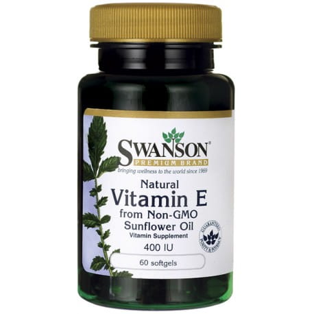 Vitamine ED - alpha - tocophéryl d'huile de pépins de courge sans ogm vitamine E naturelle d'huile de tournesol sans ogm 60 gélules SWANSON