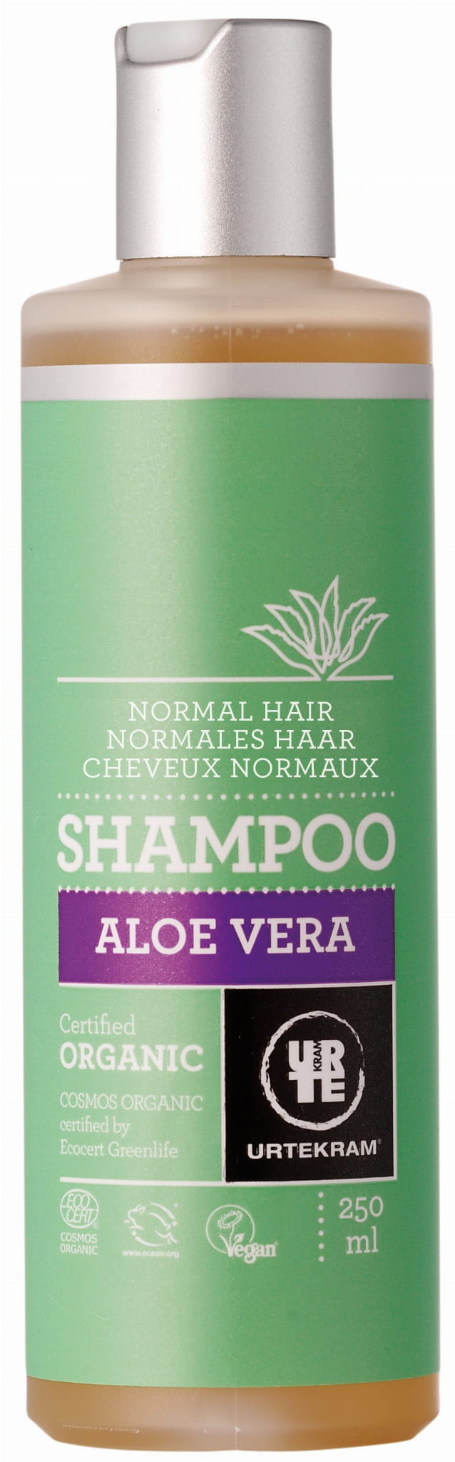 Shampooing EKO aloe vera pour cheveux normaux 250 ml - URTEKRAM
