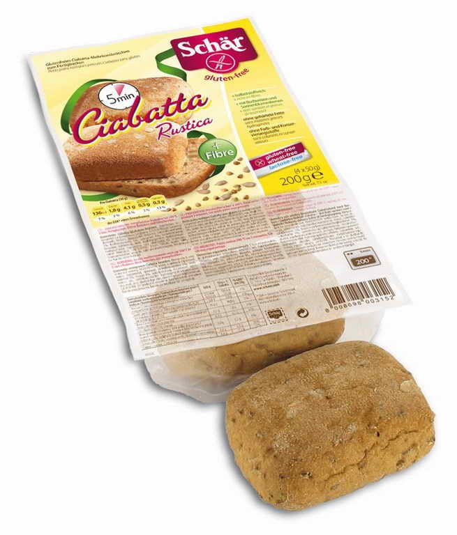 Ciabatta rustica petits pains multigrains 200 g gluten