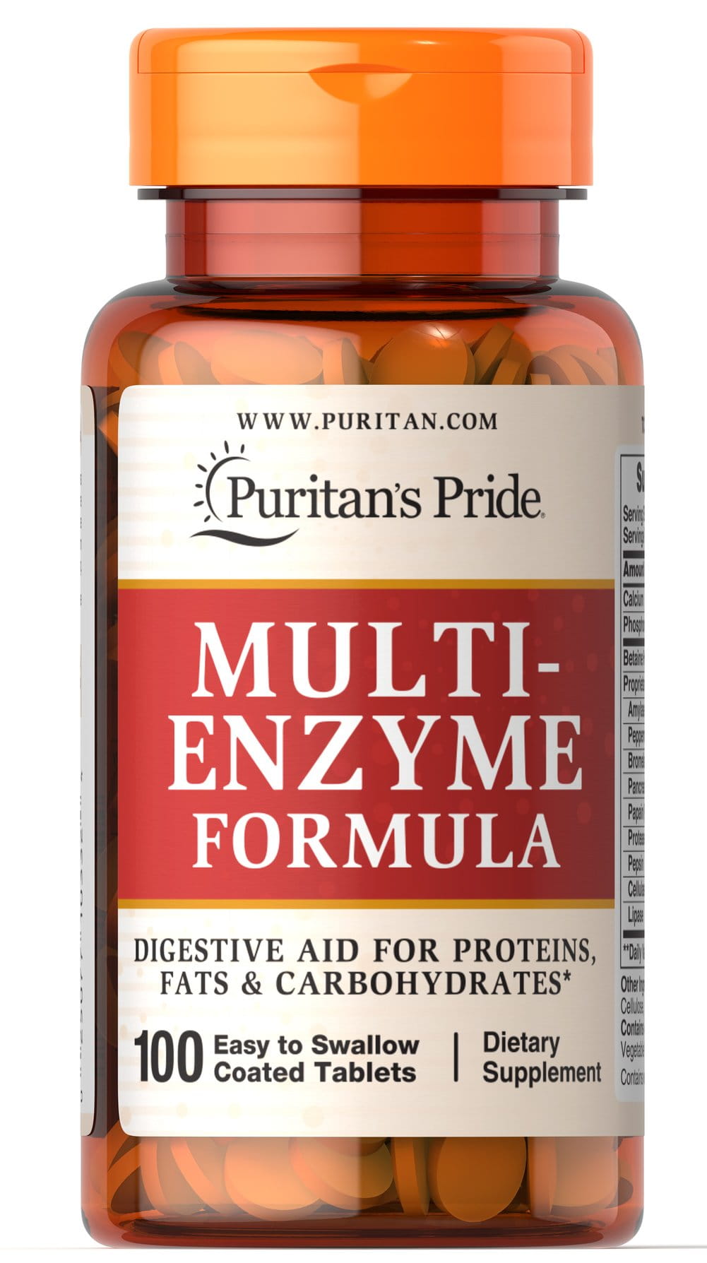 Formule multi-enzymes enzymes digestives 60 comprimés PURITAN'S PRIDE