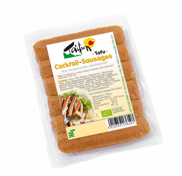 Mini saucisses de tofu fumé BIO 160 g TAIFUN