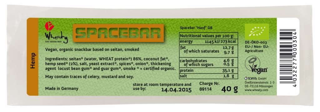 Snack végétalien fumé au chanvre BIO 40 g WHEATY