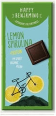 Chocolat végétalien à la spiruline et à l'huile de citron protéine sans gluten BIO 70 g HAPPY BENJAMINO