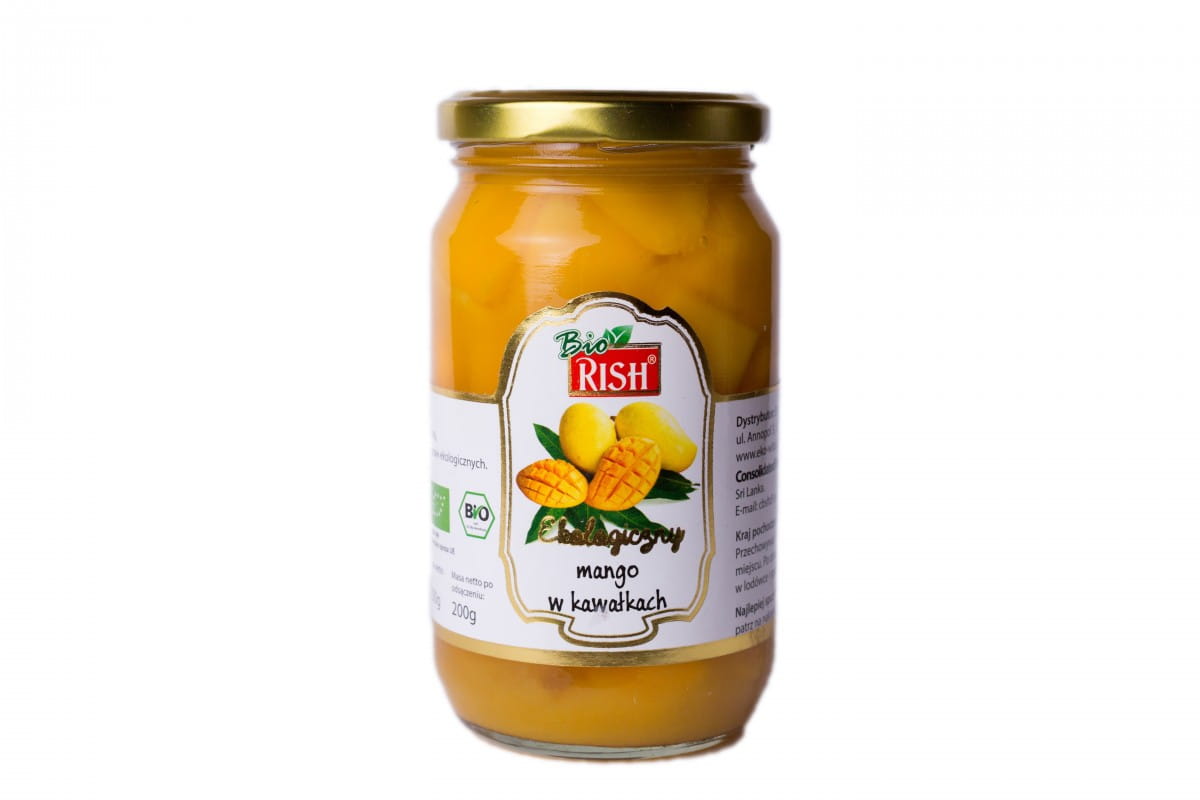 Morceaux de mangue au jus d'ananas BIO 350 g / 200 g RISH